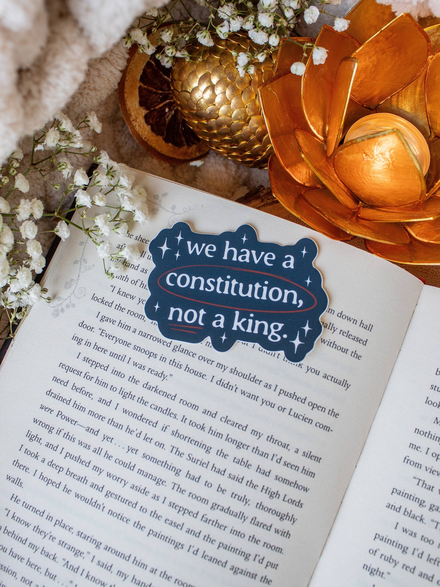 Meaggie Moos - We Have A Constitution Not A King Waterproof Vinyl Sticker