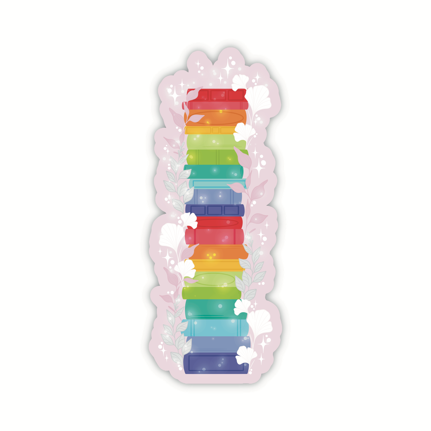 Meaggie Moos - Rainbow Bookstack PRIDE Die-Cut Bookmark