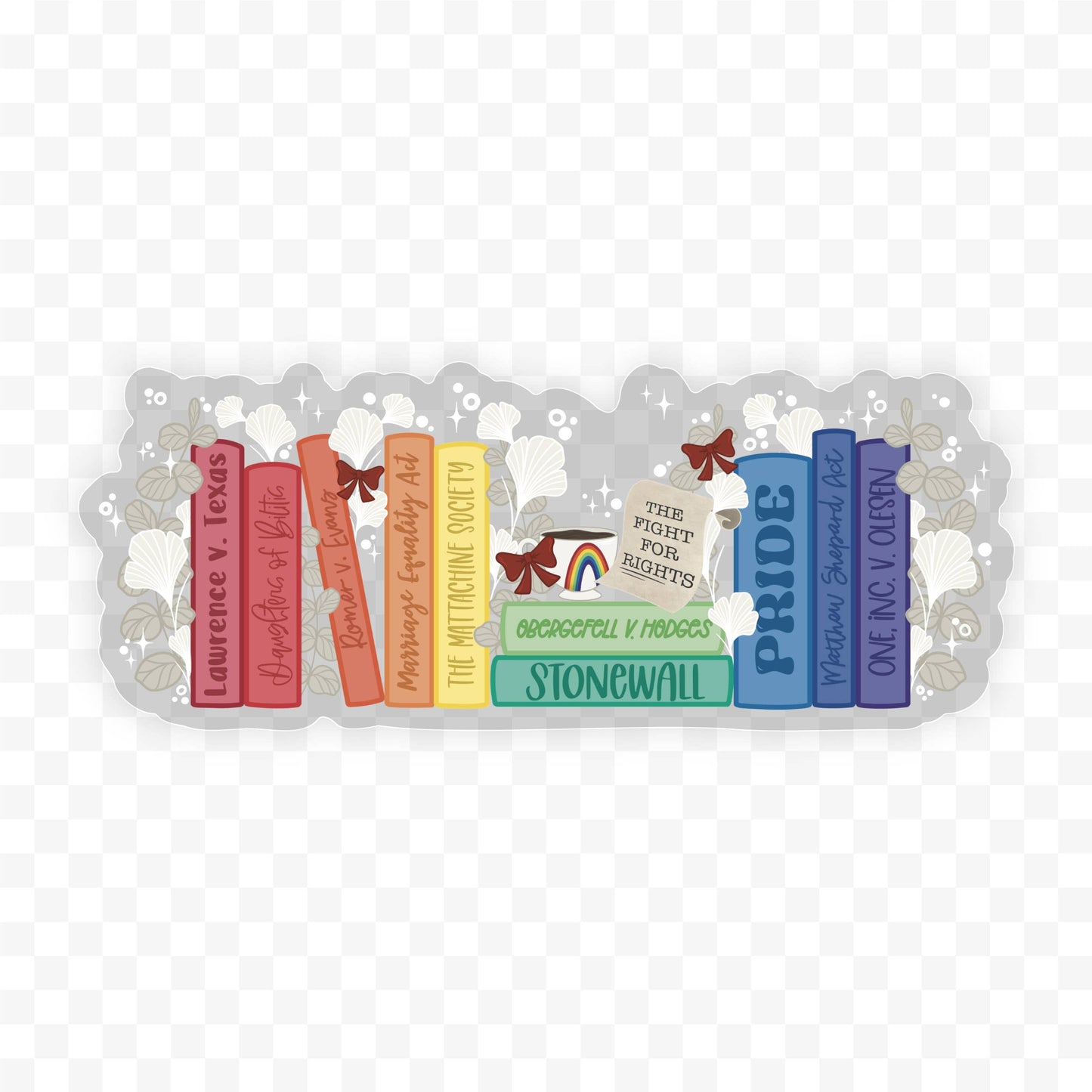 LGBT+ Pride History Rainbow Bookshelf | 4.25"
