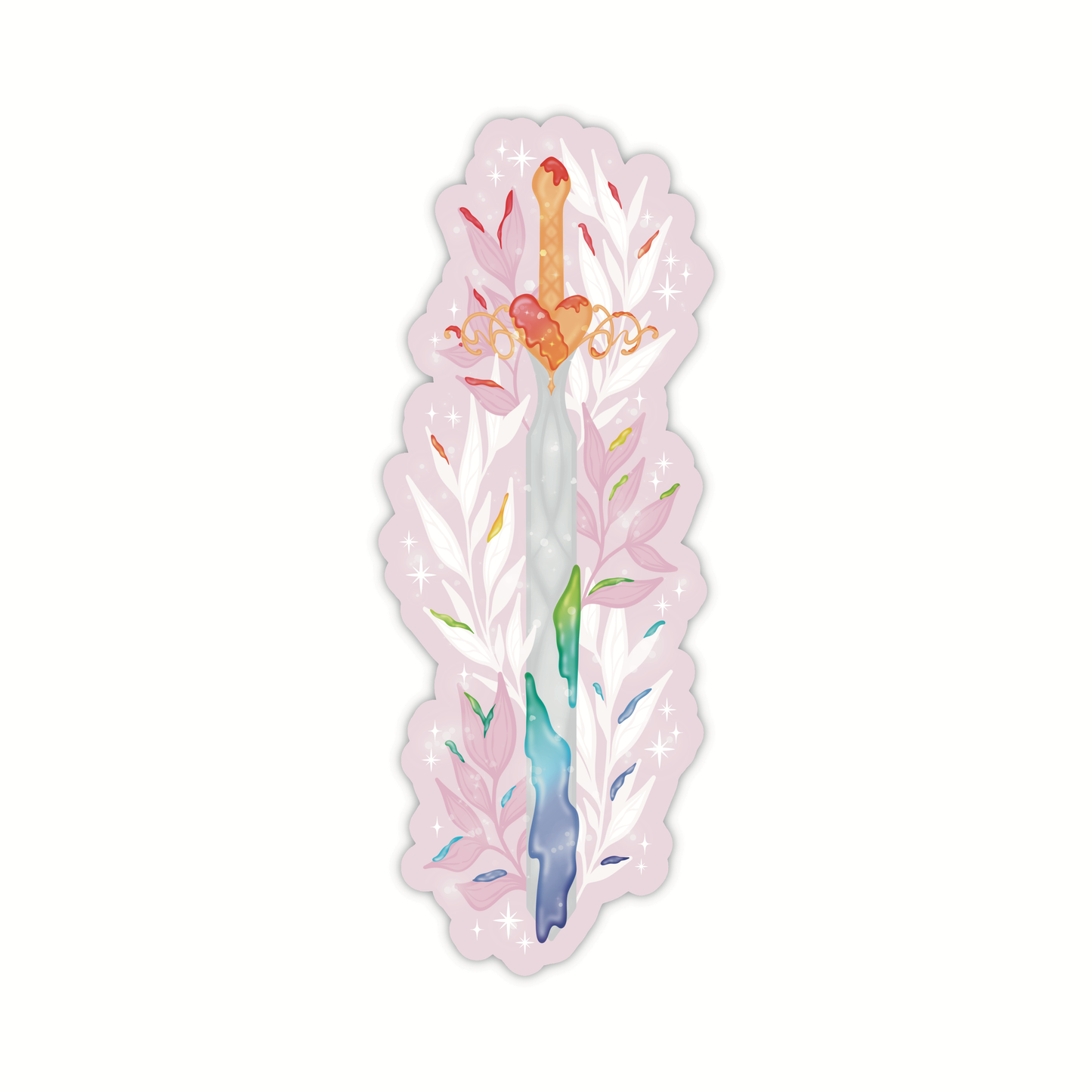 Meaggie Moos - Rainbow Heart Sword Die-Cut Bookmark