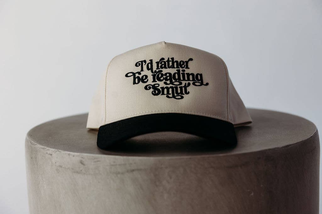 I'd Rather Be Reading Smut Vintage Embroidered Trucker Hat
