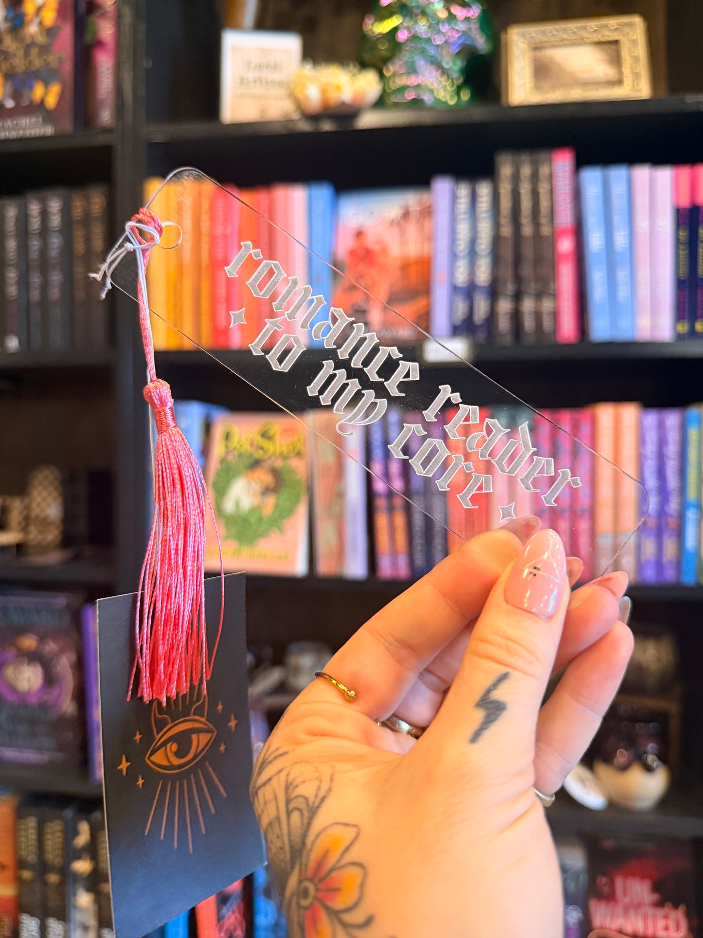 DD- romance reader acrylic bookmark