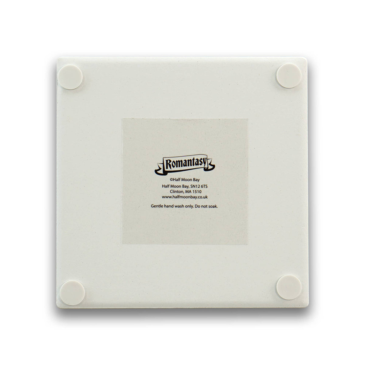 Half Moon Bay By Design - Romantasy Ceramic Coaster - Romance Tropes