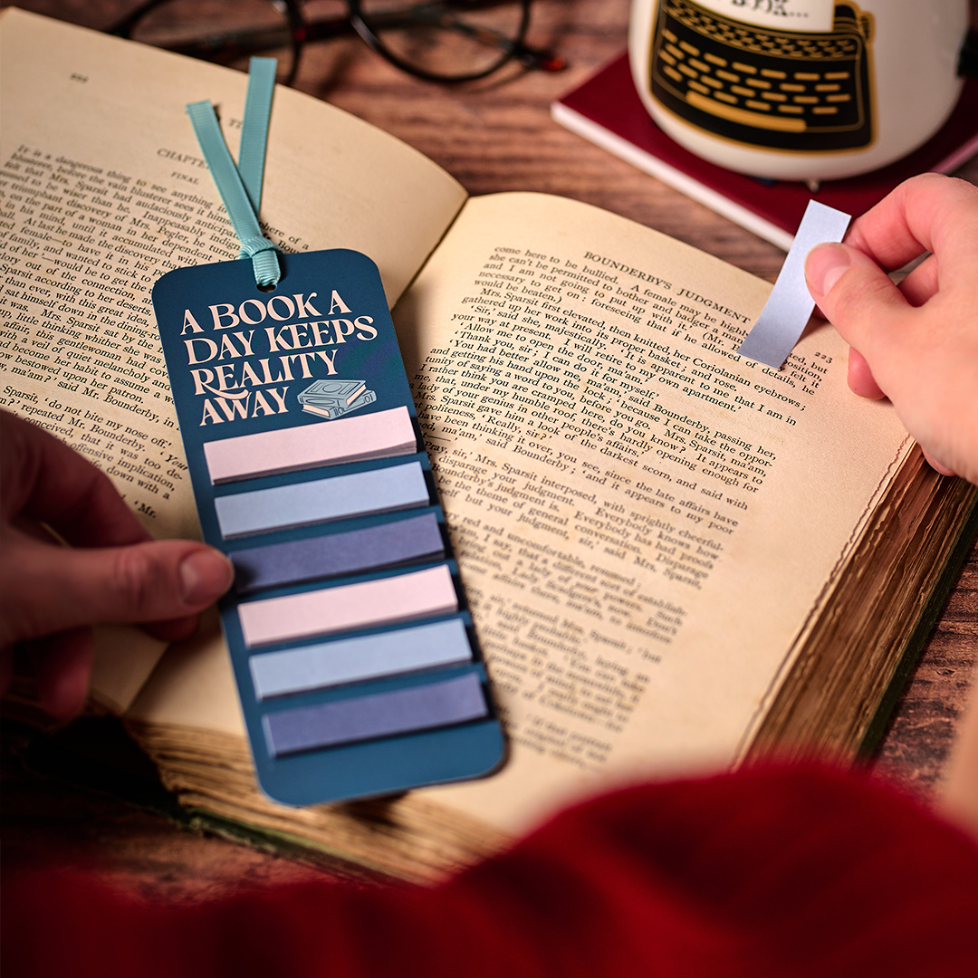 Half Moon Bay By Design - Book Lover Bookmark with Sticky Tabs - Reality Away