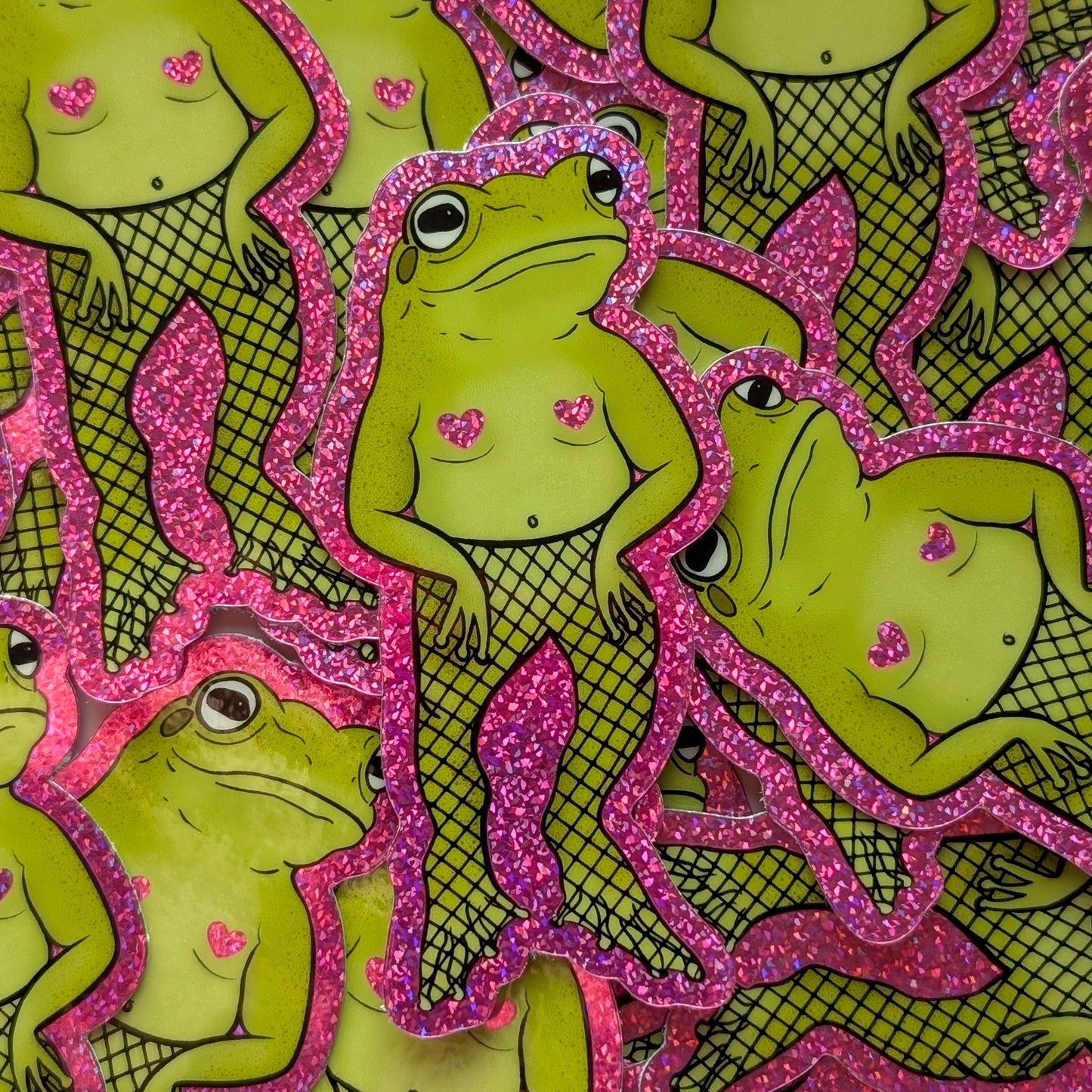 Luxe Trauma - Sexy frog sticker glitter pride funny cute