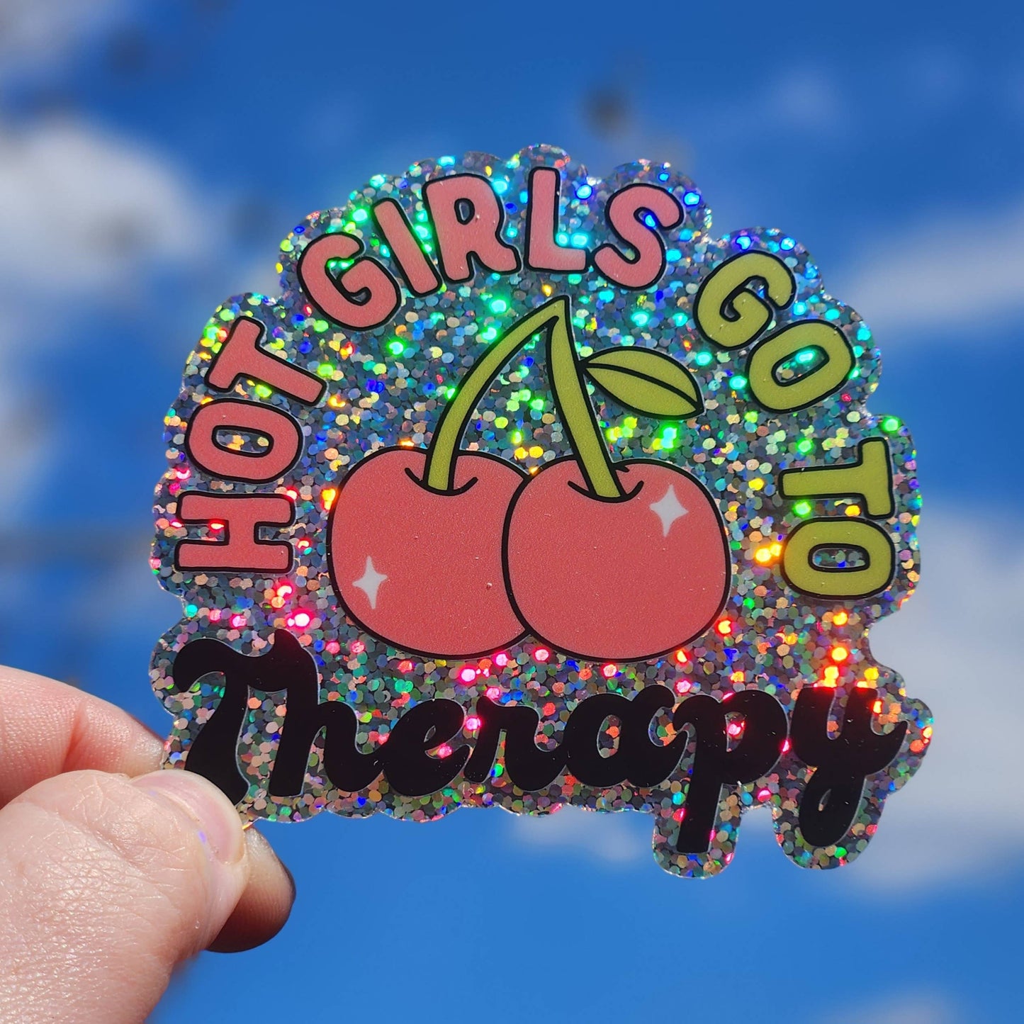 Luxe Trauma - Hot girls go to therapy sticker hydroflask journal planner