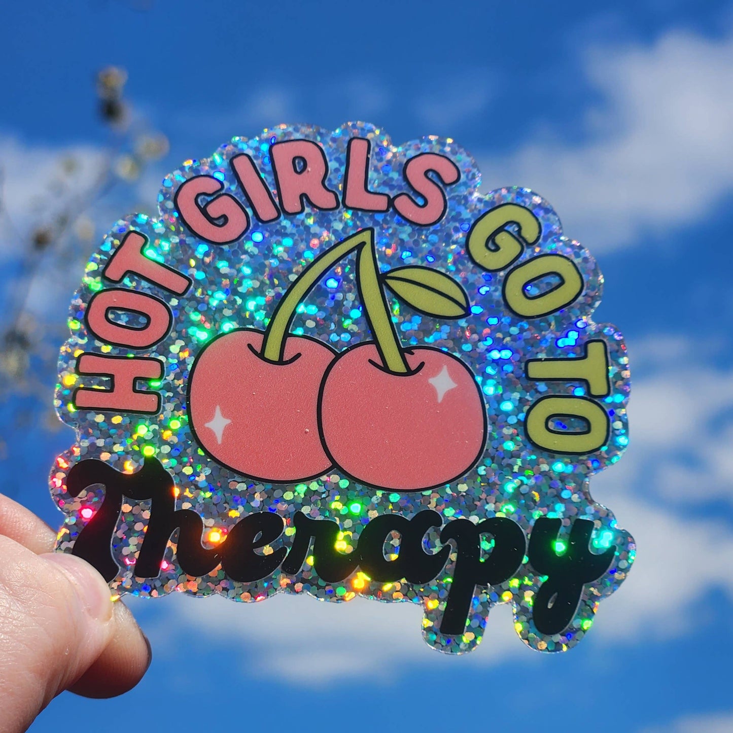 Luxe Trauma - Hot girls go to therapy sticker hydroflask journal planner