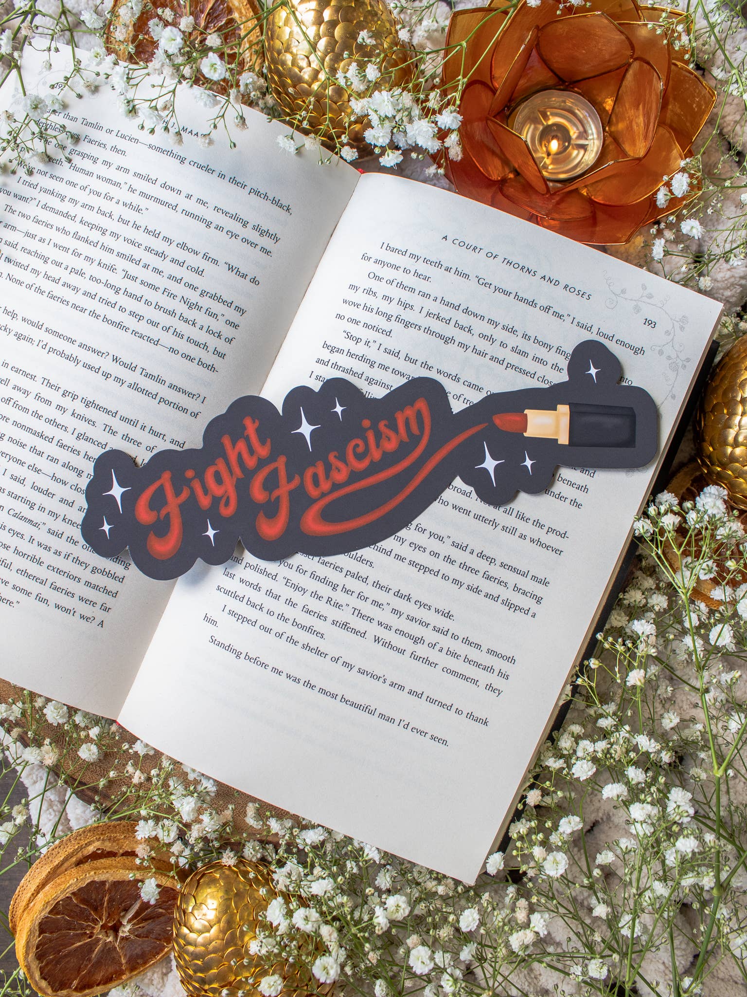Fight Fascism Red Lipstick Bookmark – boundtobindings