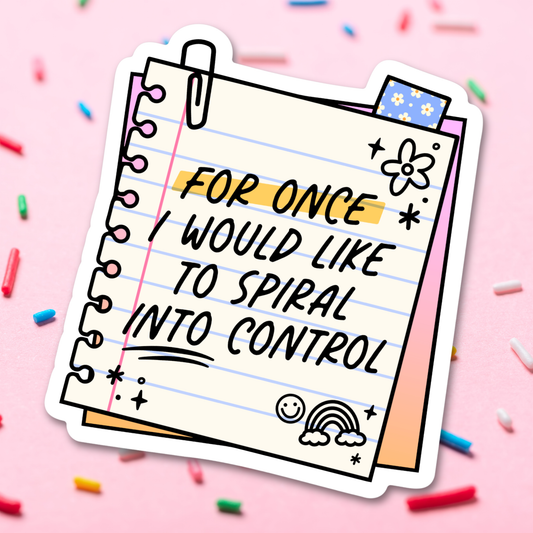 Spiral Into Control Vinyl Sticker