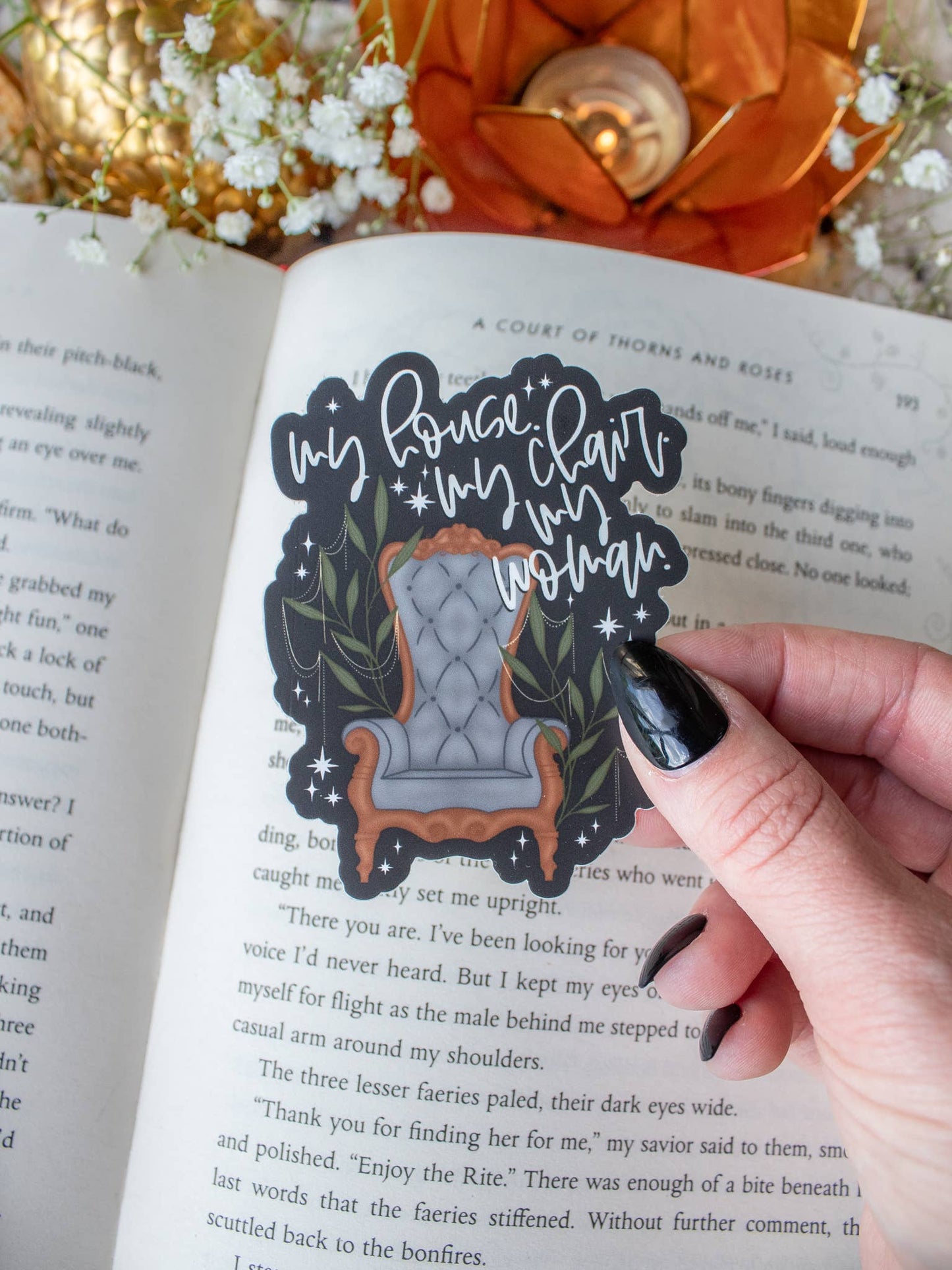 Meaggie Moos - Fourth Wing | Xaden's Throne - My House My Woman Sticker