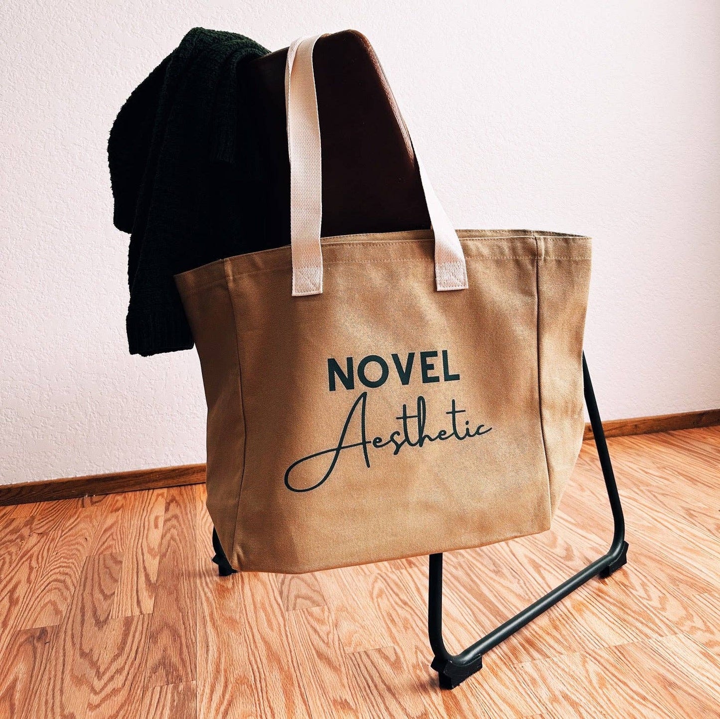 Book Tote Bag - Novel Aesthetic, Totes,100% Cotton, Canvas