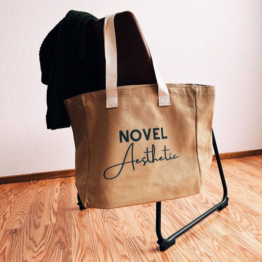 Book Tote Bag - Novel Aesthetic, Totes,100% Cotton, Canvas