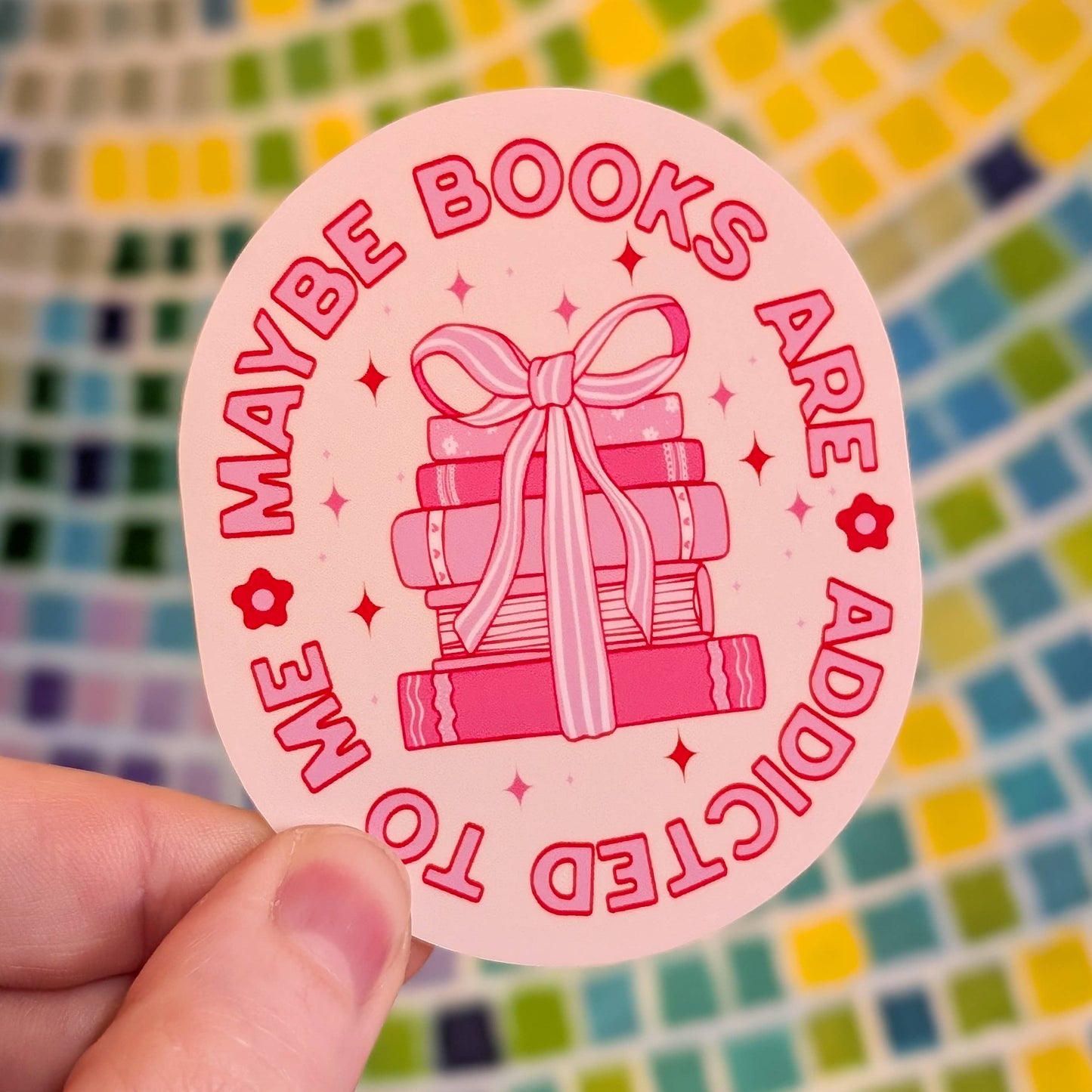 Books are addicted to me sticker