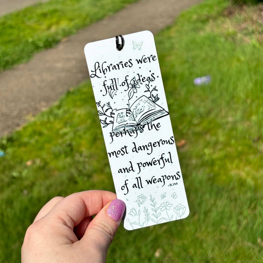 Libraries Were Full of Ideas… TOG Quote Metal Bookmark