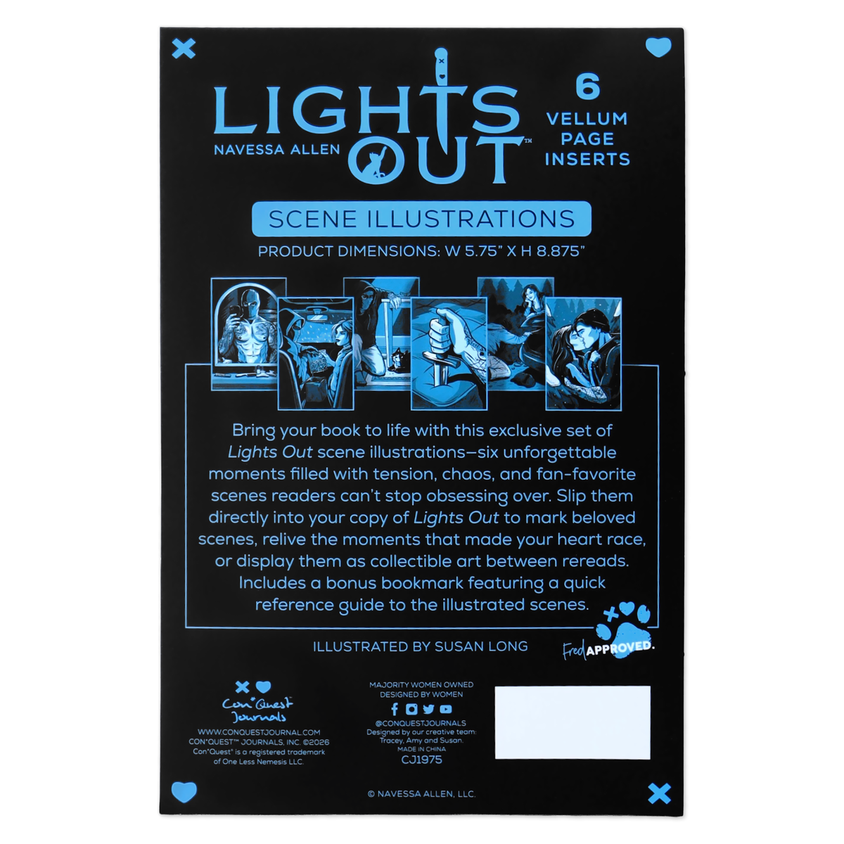ConQuest Journals - Lights Out Book Scene Illustrations (6-Pack)