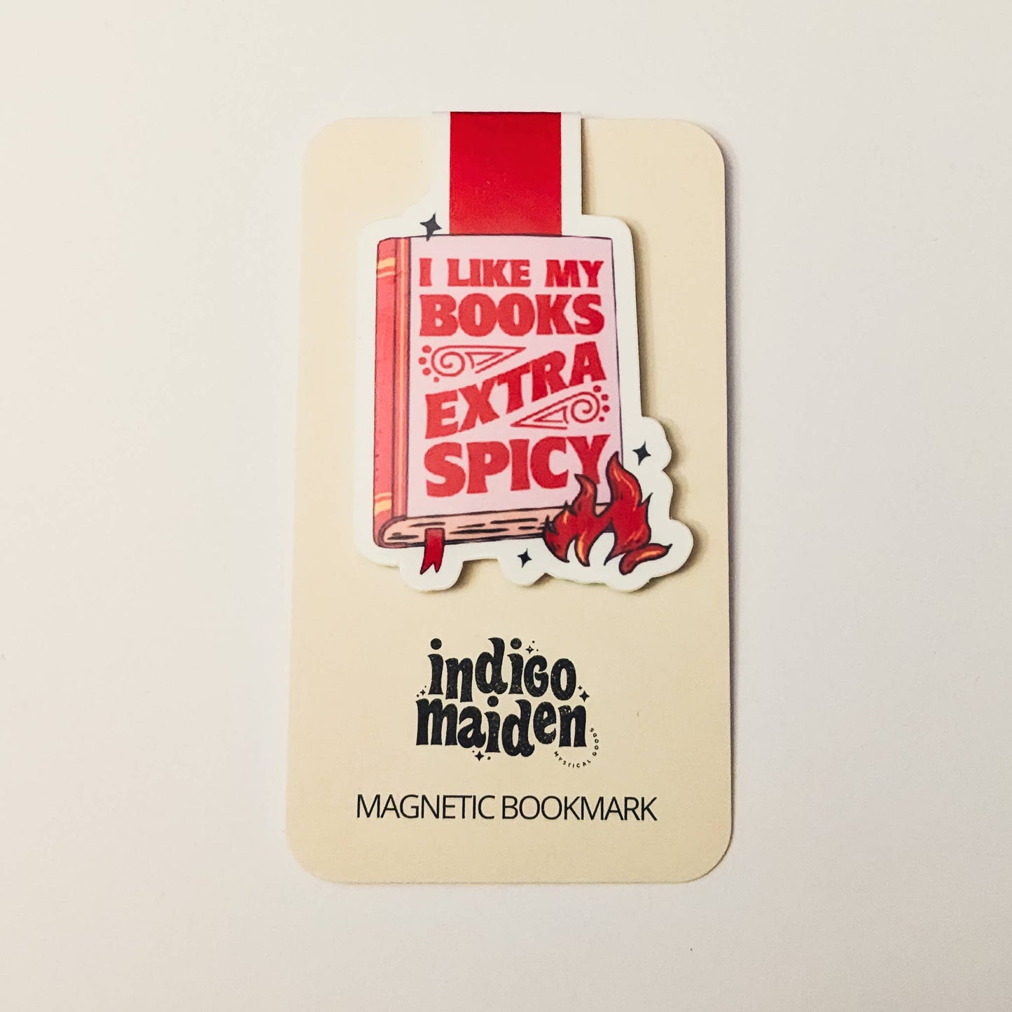 I Like My Books Extra Spicy Magnetic Bookmark