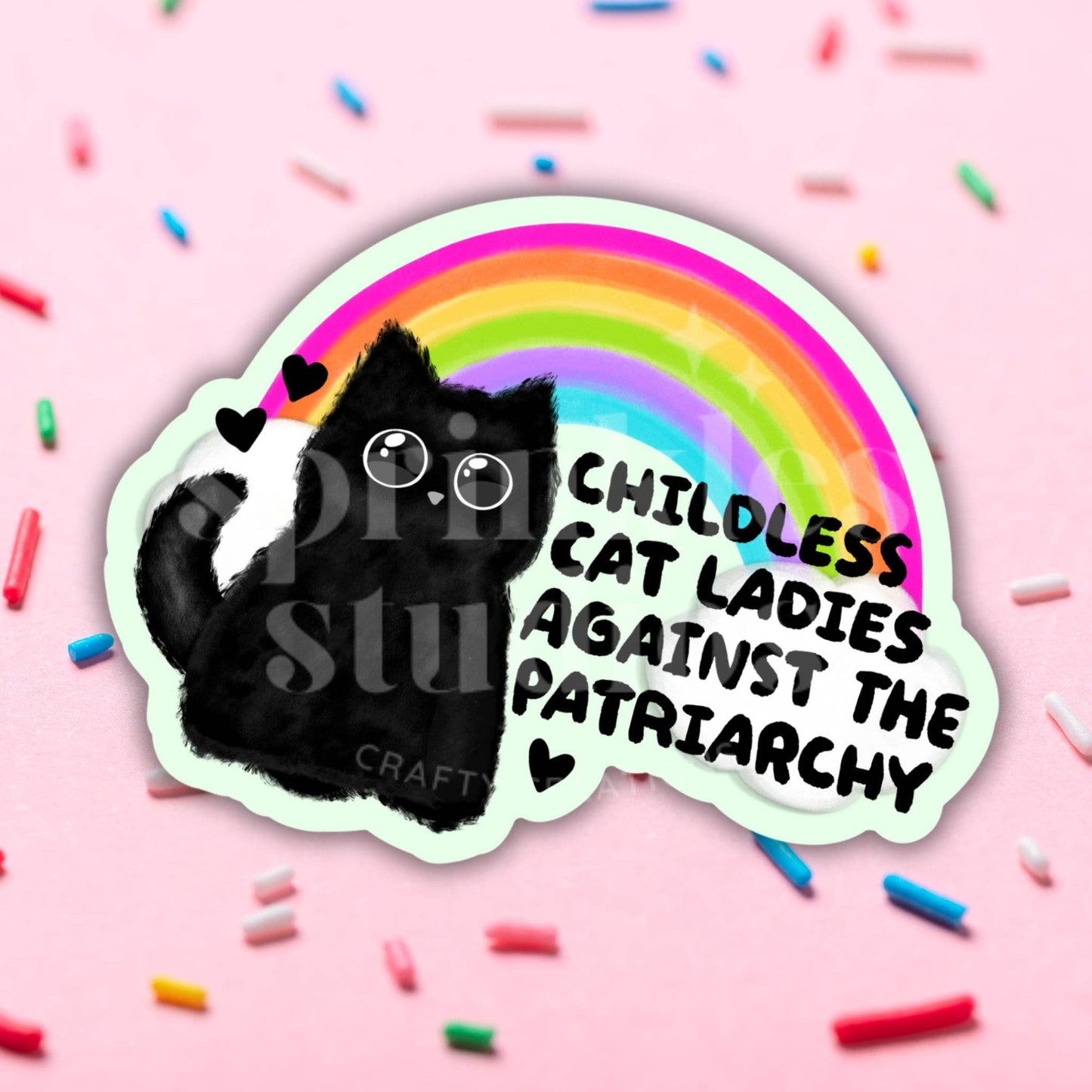 Childless Cat Ladies Patriarchy Vinyl Sticker