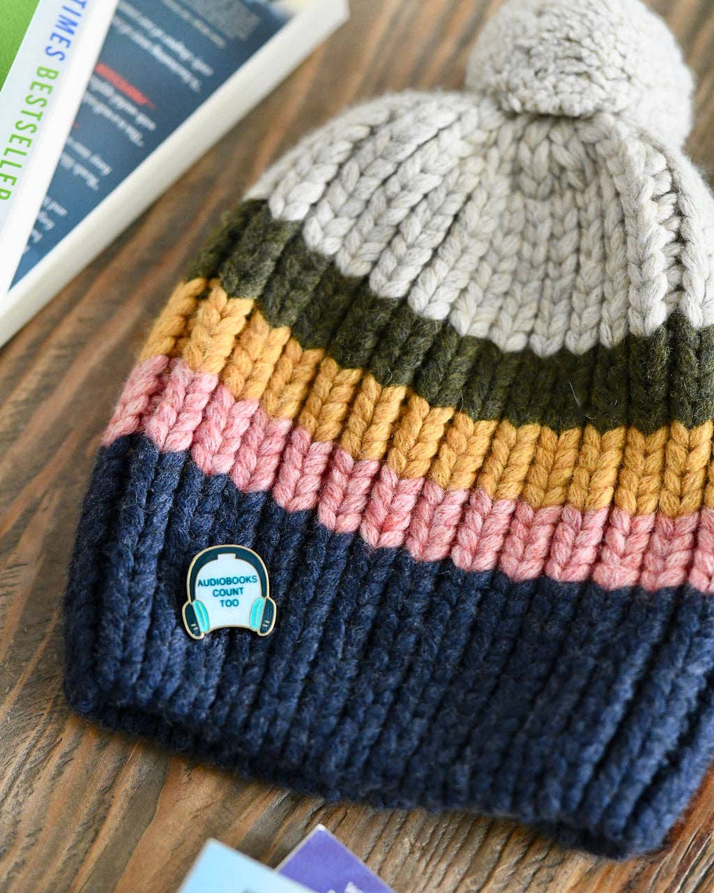 Team Audiobooks Enamel Pin // Bookish // Book Pin // Bookstore // Book Club // Book Lover Gift // Lapel Pin // Collar Pin // Audiobook