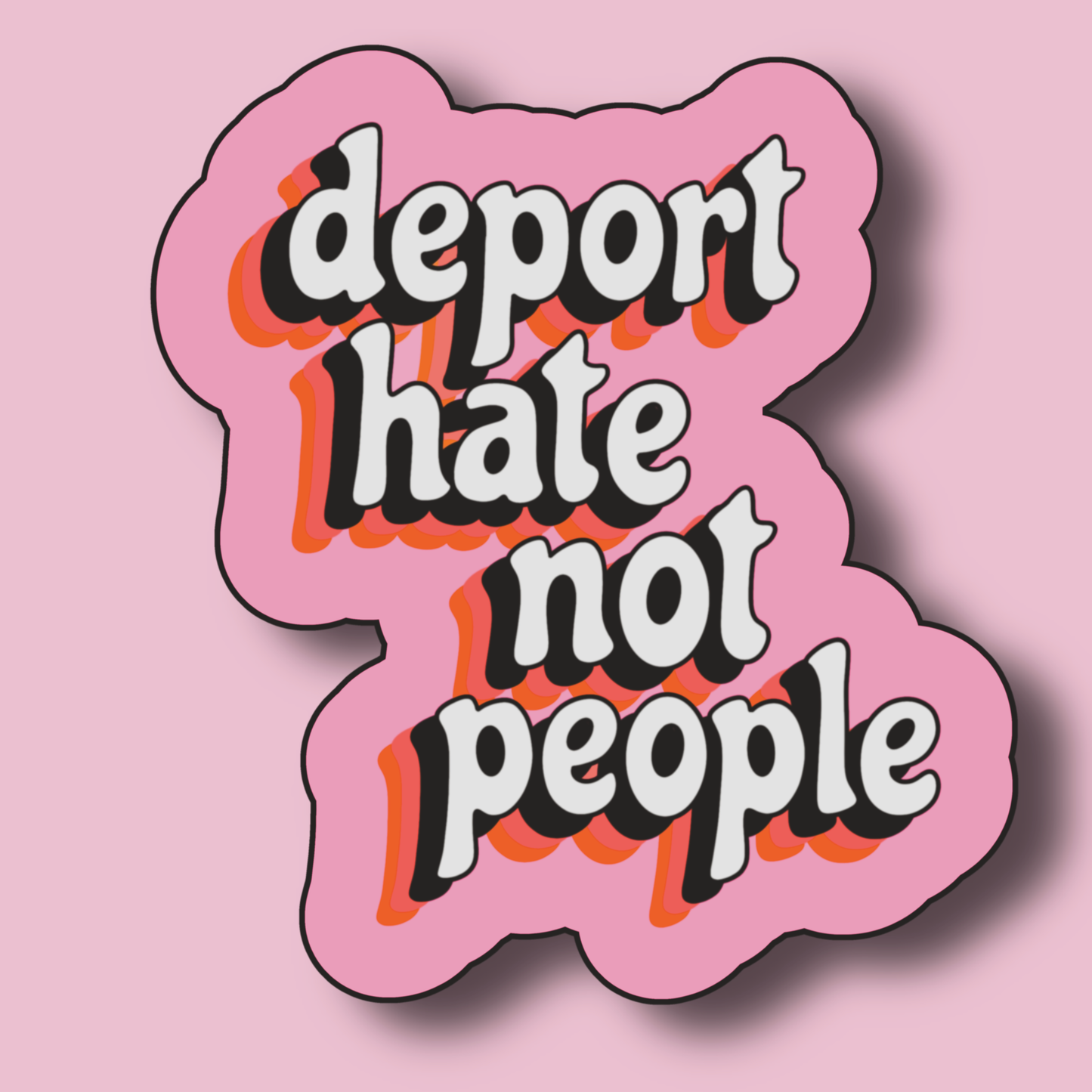 Deport hate sticker ice protest immigrants waterproof