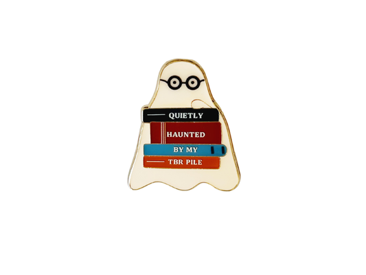 The Storyline Styles - Ghost Enamel Pin, Bookish Ghost, TBR List, Spooky Season Pin