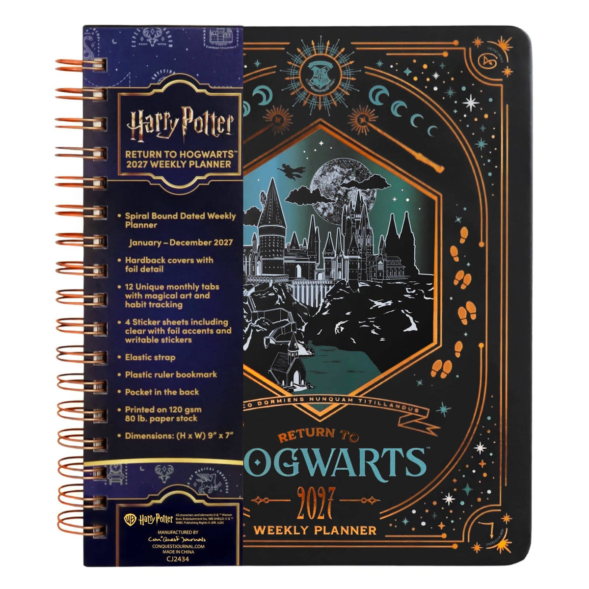 ConQuest Journals - Harry Potter Return to Hogwarts 2027 Weekly Planner, Personal Organizer