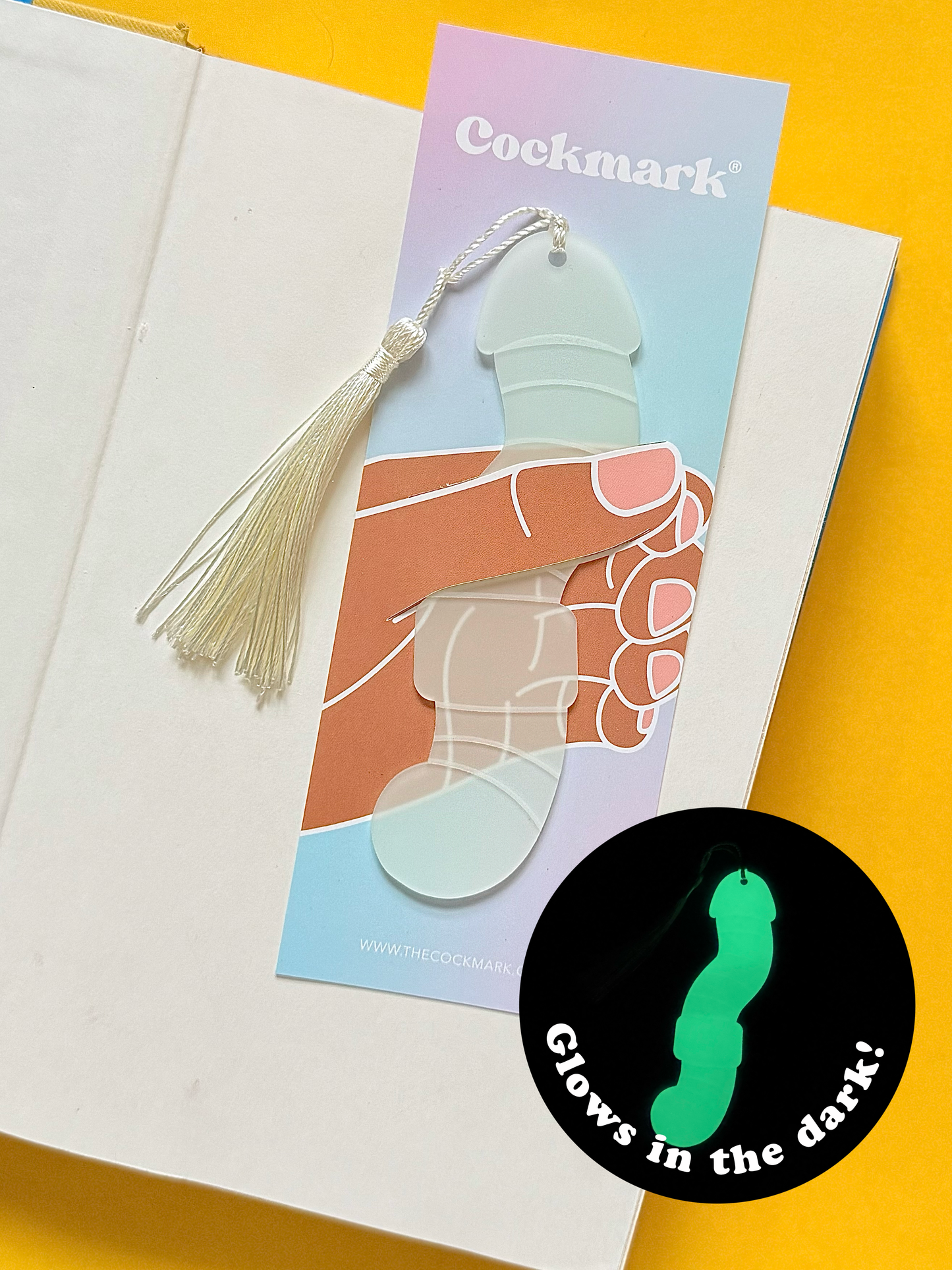 Cockmark - Glow Worm Cockmark Bookmark