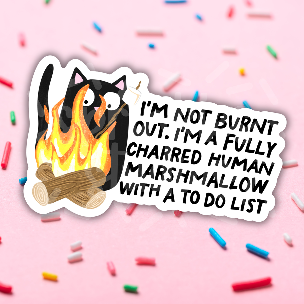 Sprinkles Studios - Charred Human Marshmallow Vinyl Sticker