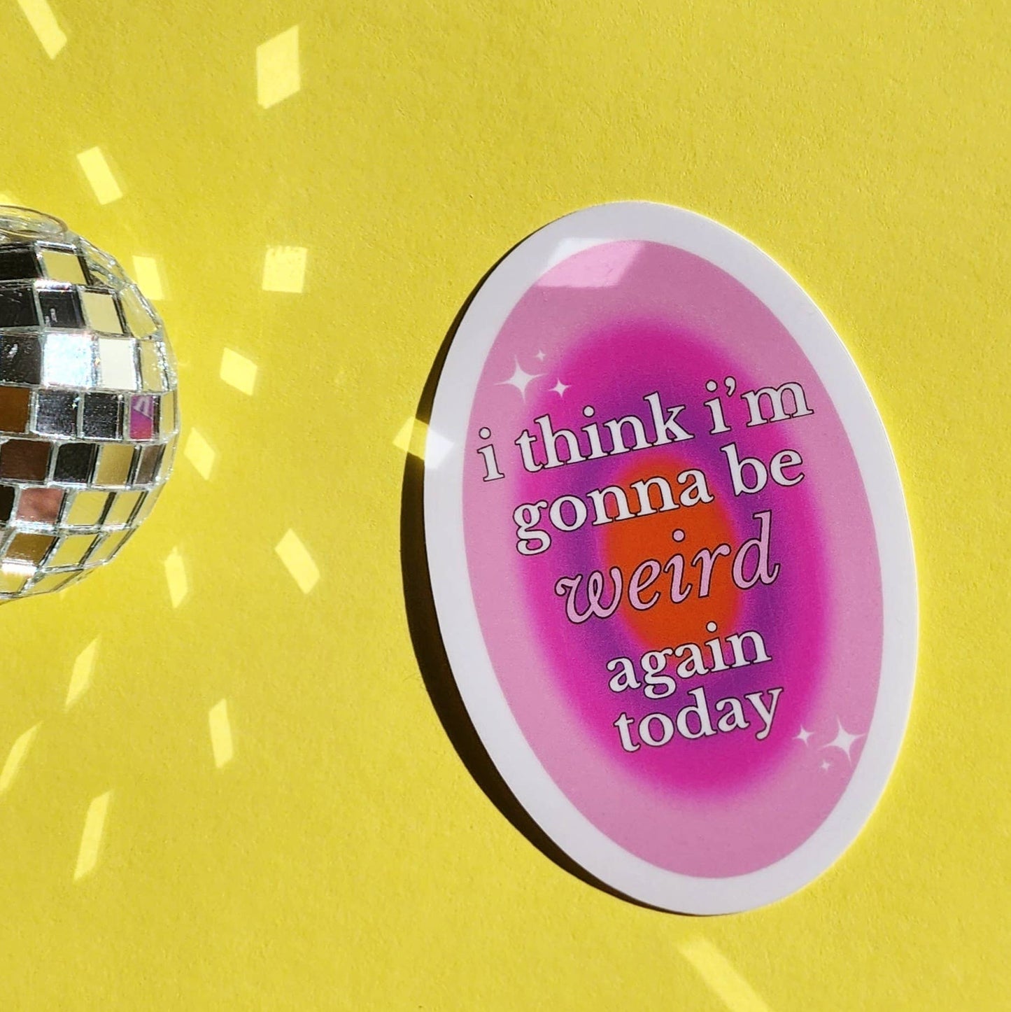 I think I'm gonna be weird again sticker hydroflask planner