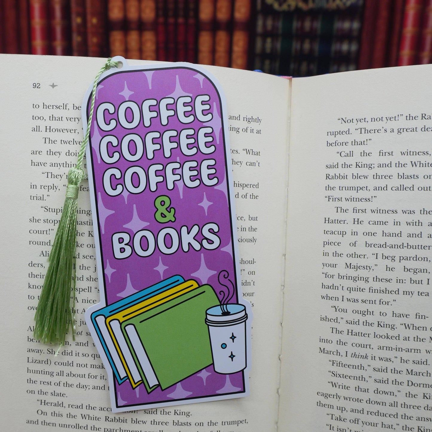 Punchkins - “Coffee, Coffee, Coffee, & Books” Bookmark