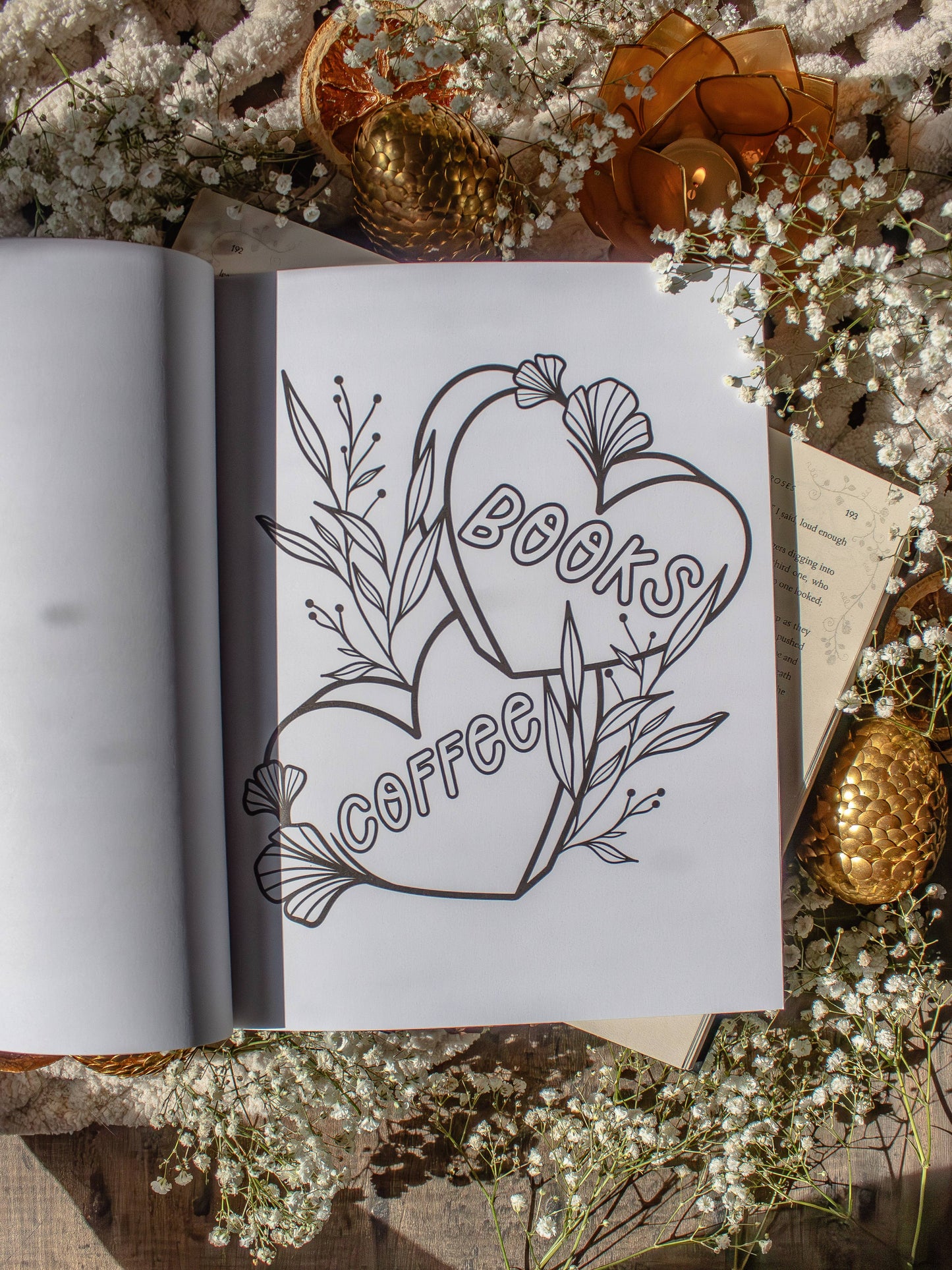 Meaggie Moos - Bookish Coloring Book | 40 Coloring Pages For Adult Readers