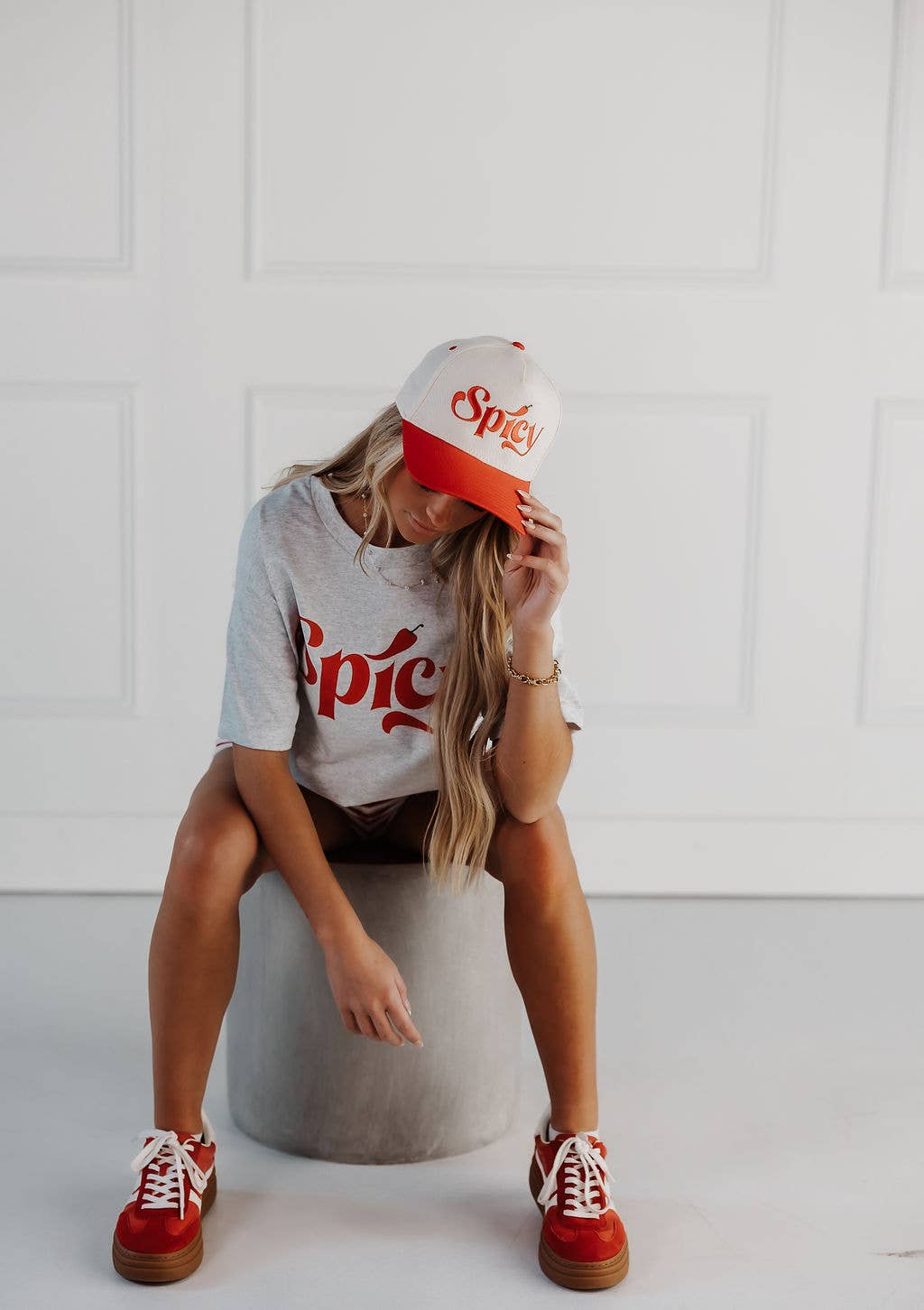 Spicy Vintage Embroidered Trucker Hat