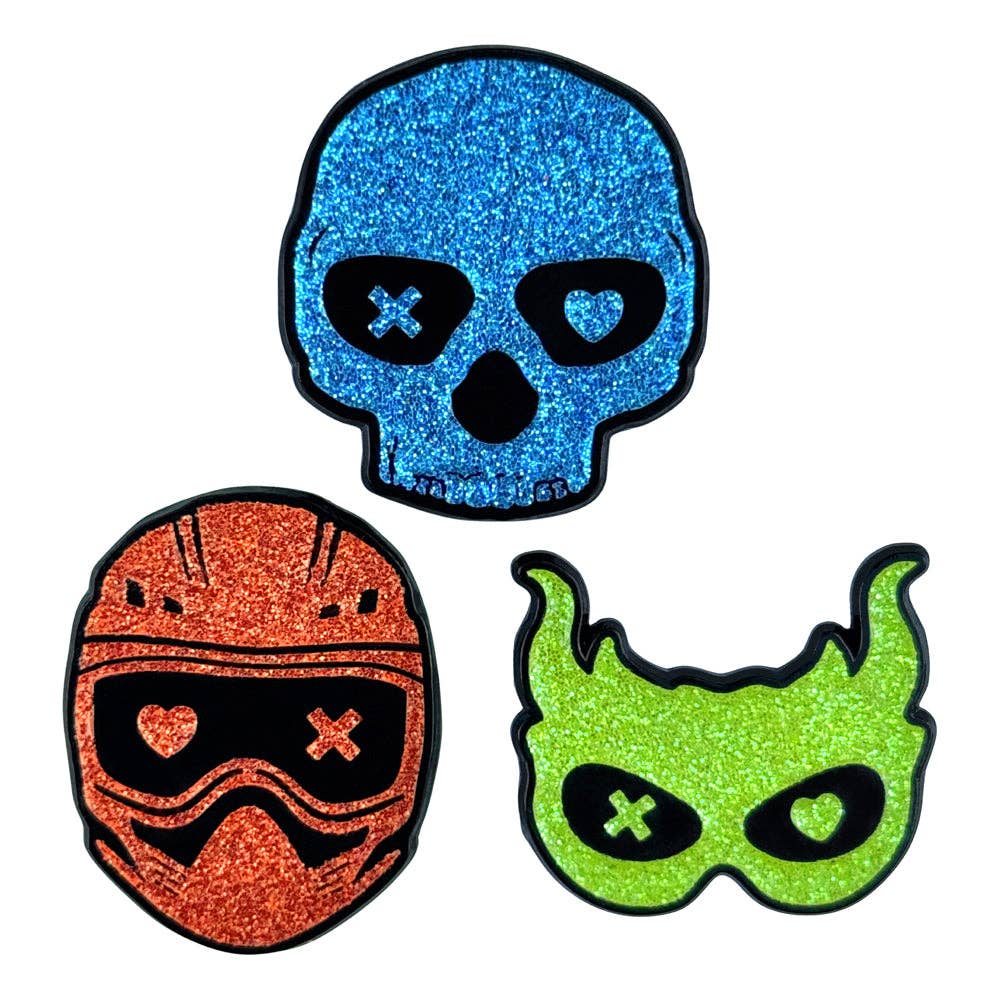 ConQuest Journals - Into Darkness Series: Masked Men of Darkness Enamel Pins (3-Pack)