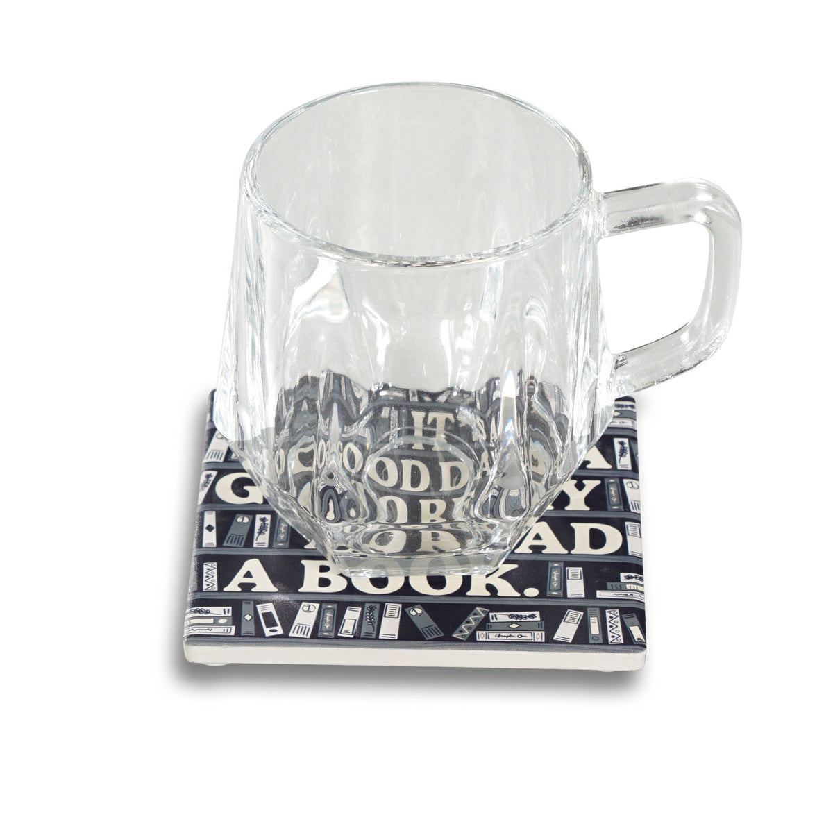 Half Moon Bay By Design - Book Lover Ceramic Coaster - Good Day to Read