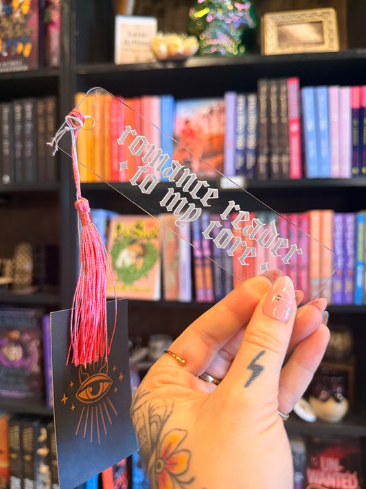 DD- romance reader acrylic bookmark