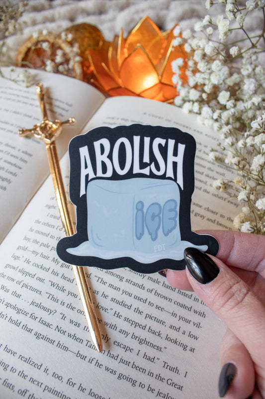 Abolish ICE Ice Cube Waterproof Vinyl Sticker