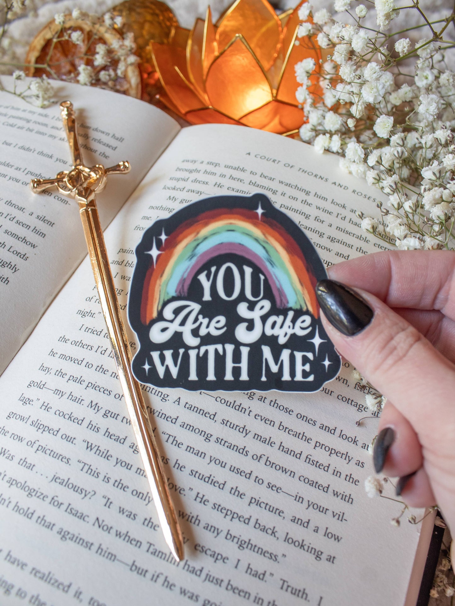 You are Safe With Me Rainbow Pride LGBT+ Vinyl Sticker