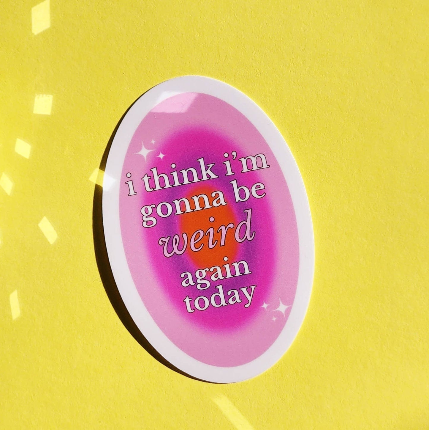 I think I'm gonna be weird again sticker hydroflask planner