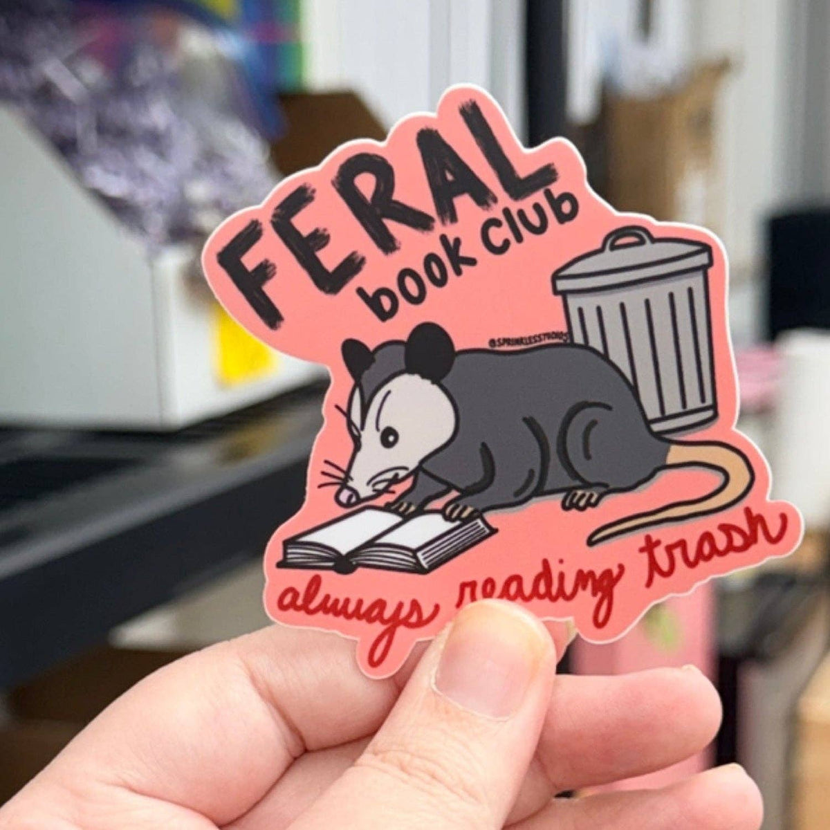Sprinkles Studios - Feral Book Club Vinyl Sticker