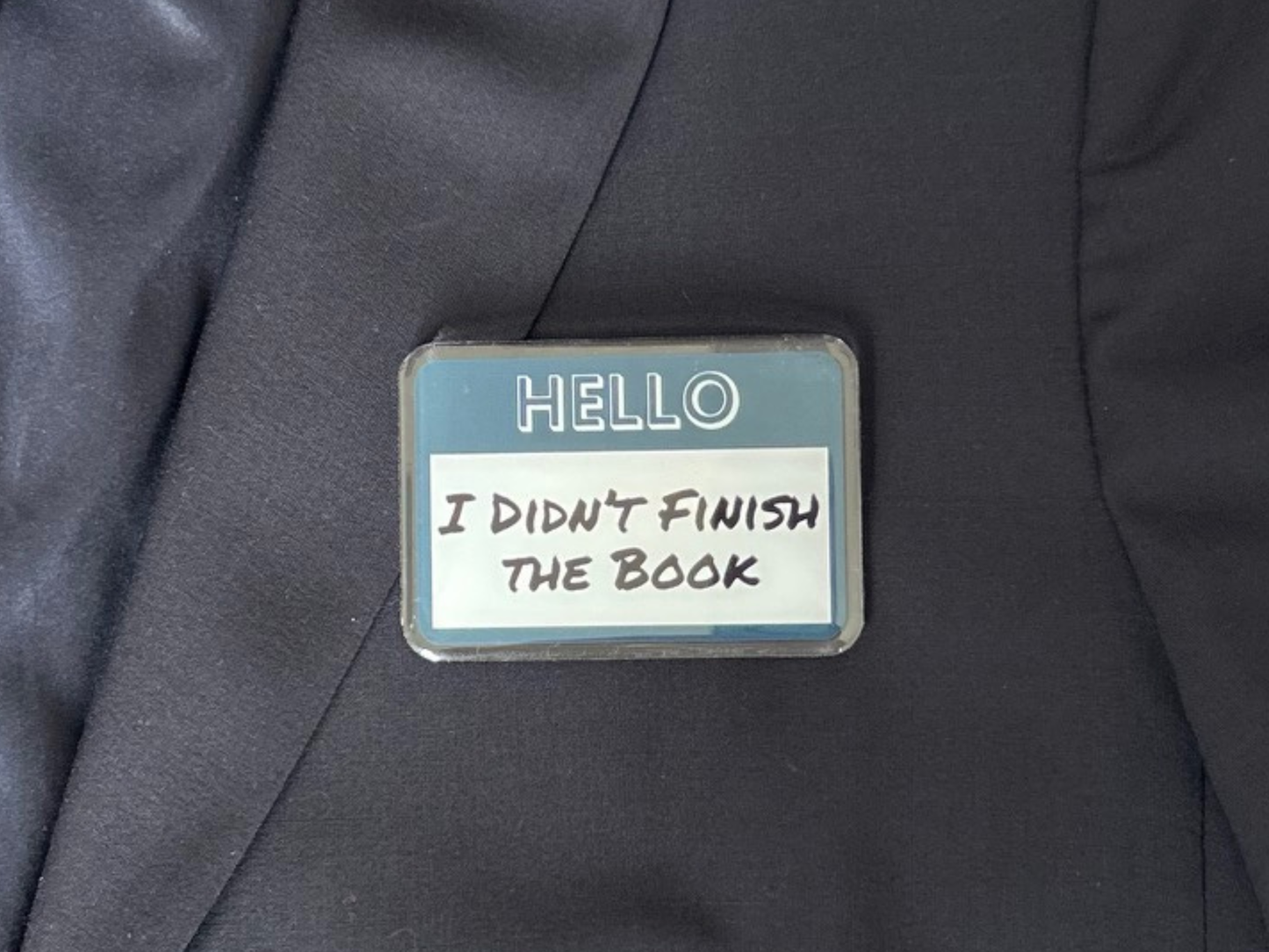 Book Club Name Tag Acrylic Name Tag, Gift for Book Lovers an