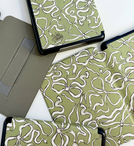 Green Bows Kindle Case - E-Reader Case