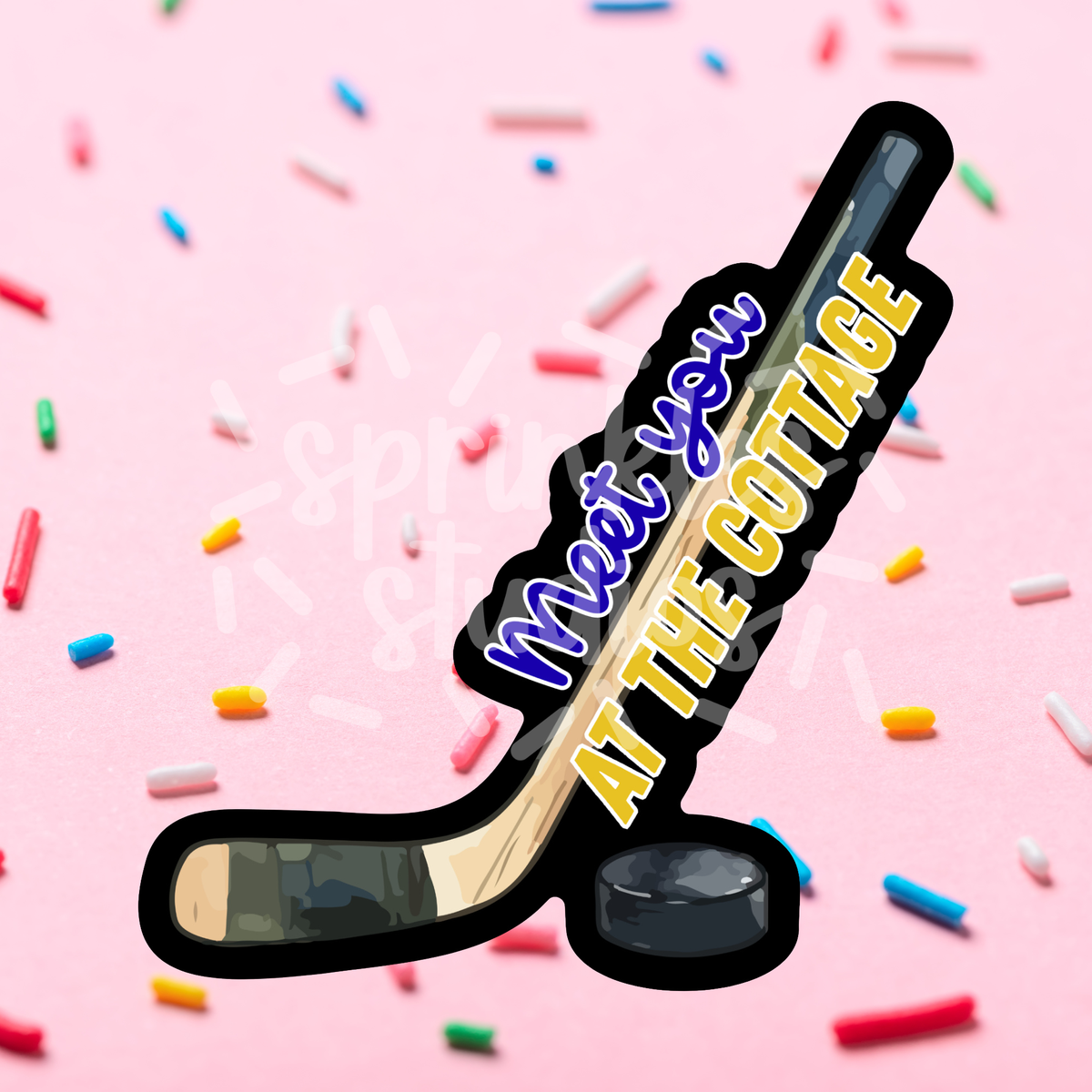 Sprinkles Studios - Meet You At The Cottage Vinyl Sticker | Hockey Romance Sticker