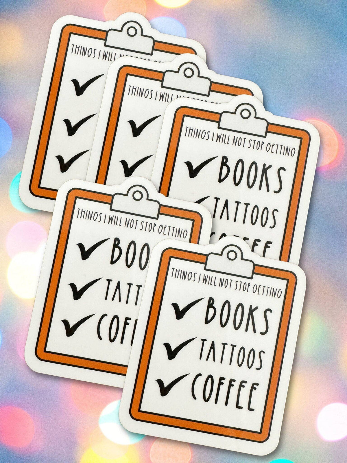 Sprinkles Studios - Books Tattoos Coffee Vinyl Sticker