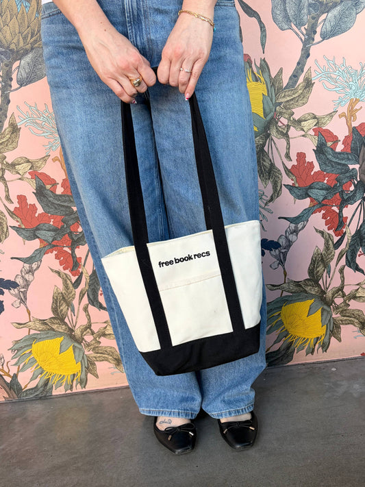 Well Versed Goods - Bookish Mini Tote | Free Book Recs