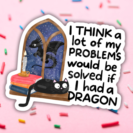 Dragons Solve Problems Vinyl Sticker