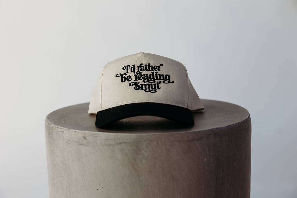 I'd Rather Be Reading Smut Vintage Embroidered Trucker Hat