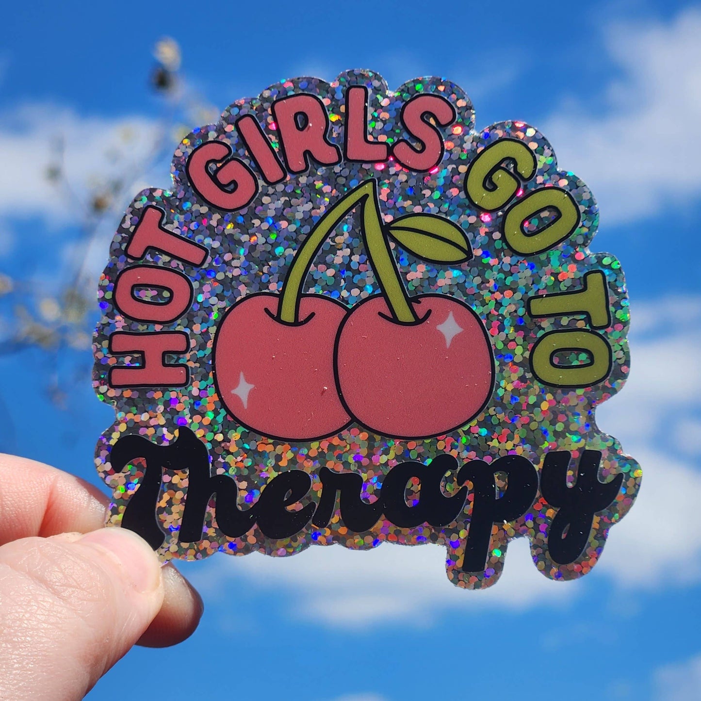 Luxe Trauma - Hot girls go to therapy sticker hydroflask journal planner